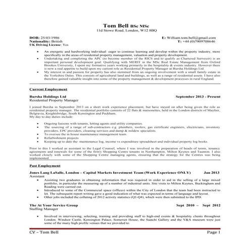 Roderick Bourke CURRICULUM VITAE | PDF
