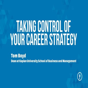 Taking Control Of Your Career Strategy