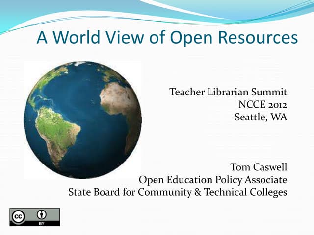 A World View of Open Resources