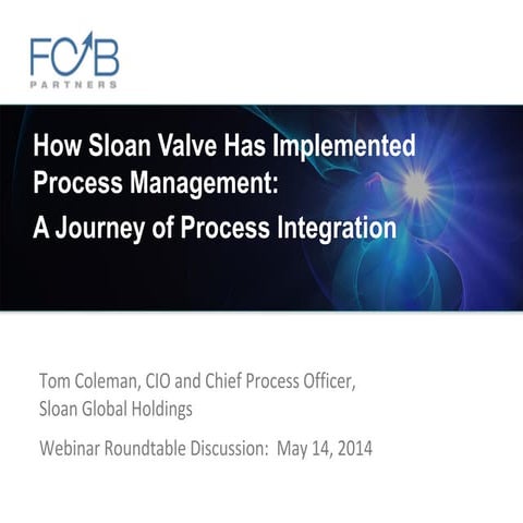 How Sloan Valve Has Implemented Process Management: A Journey of Process Inte...