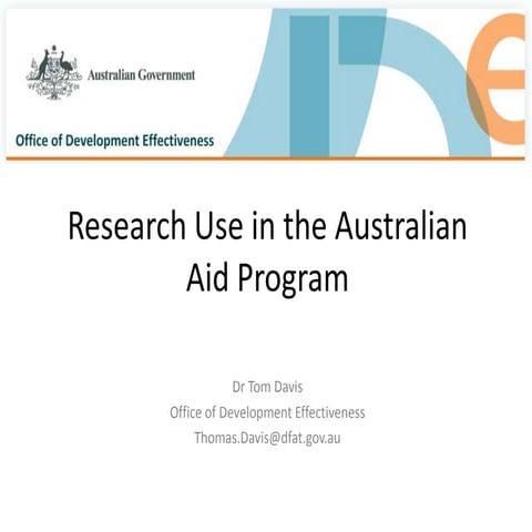 Thomas Davis - Research Use in Australian Aid Program