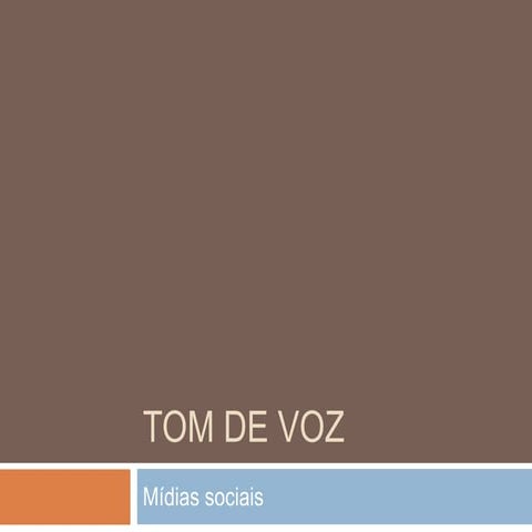 Tom de voz