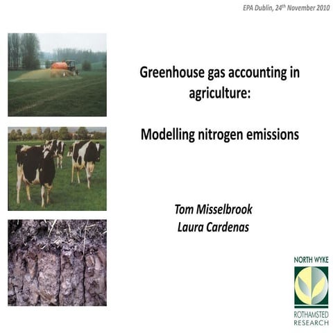 Greenhouse Gas Modelling in Agriculture: modelling nitrogen emissions - Tom M...