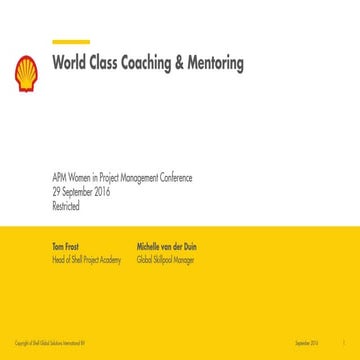 World class coaching and mentoring - Tom Frost