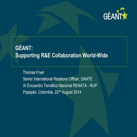  Conversatorio: estado de las National Research and Education Networks (NREN)...