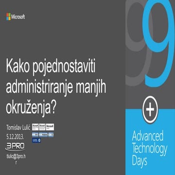 Kako pojednostaviti administriranje manjih okruženja?