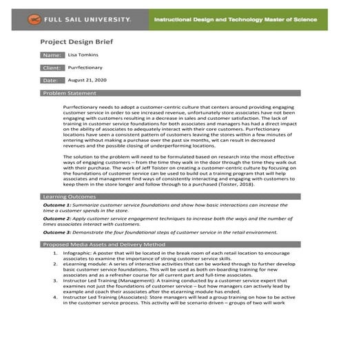 Purrfectionary Project Brief