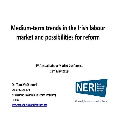 Tom McDonnell, Medium-term trends in the Irish labour market and possibilitie...