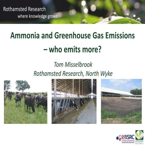 Ammonia and greenhouse gas emissions – who emits more? - Tom Misselbrook