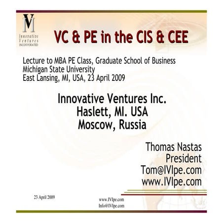 Nastas Lecture Graduate School of Business Michgan State University