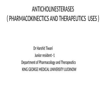 anticholinestearses pptx it acts by inihibiting anticholieneastearse