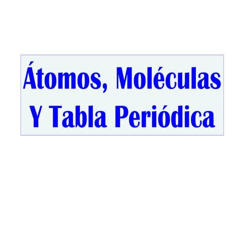 Átomos y Moléculas