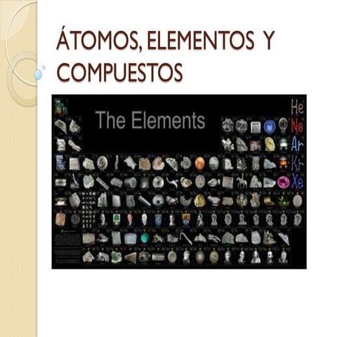 áTomos, elementos y compuestos