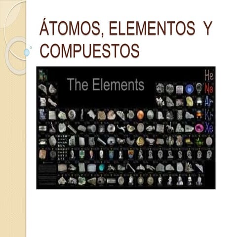 áTomos, elementos y compuestos