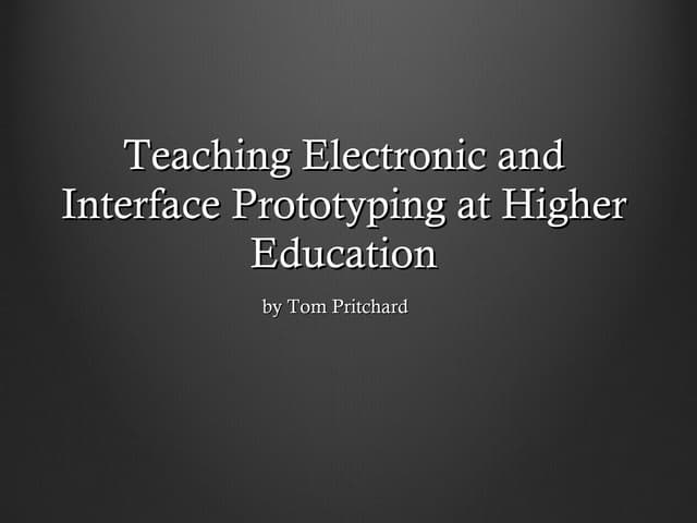 PhD outline presentation 071211