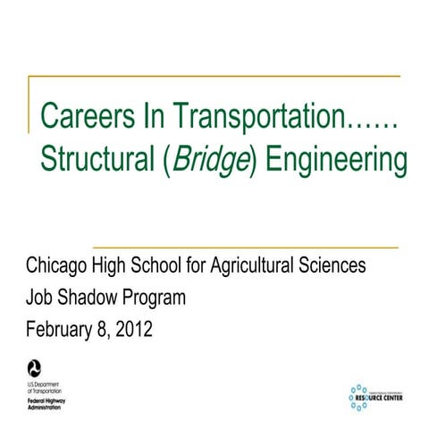 Tom Saad of FHWA   Chicago HS for Agricultural Sciences Shadow day 02-08-12