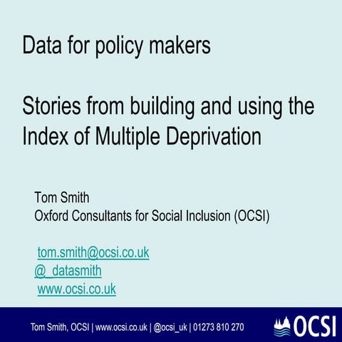 OCSI - Data for policy makers