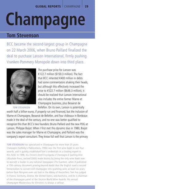 Tom Stevenson - Wine Report 2007 Champagne