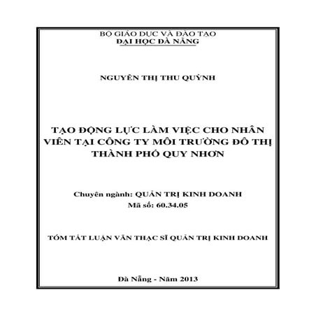 Tạo động lực làm việc cho nhân viên tại Công ty Môi trường, 9đ
