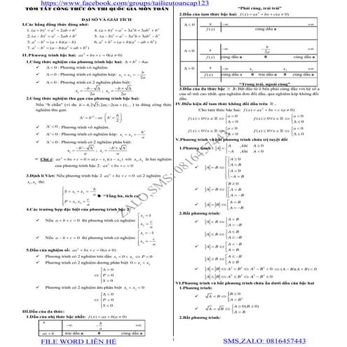 TOM TAT CONG THUC TOAN ON THI THPT QUOC GIA MON TOAN.pdf