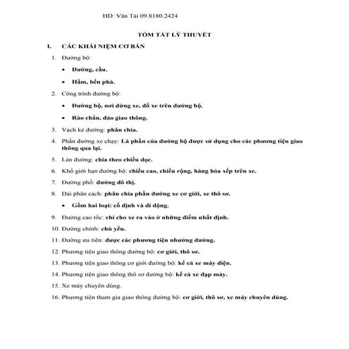 Tom tat ly thuyet thi bằng lái xe b2