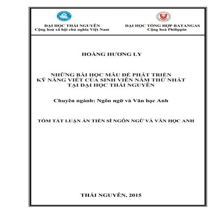 Phát triển kỹ năng viết của sinh viên năm thứ nhất ĐH Thái Nguyên
