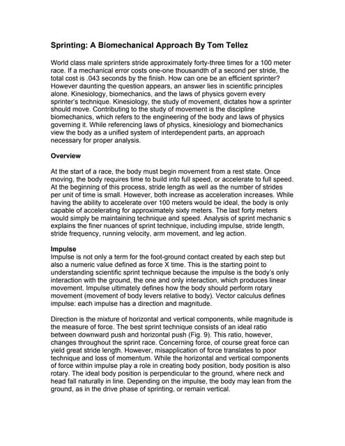 Tom tellez sprinting   a biomechani...