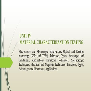 OML751 Testing of Materials_Unit IV_Anna University