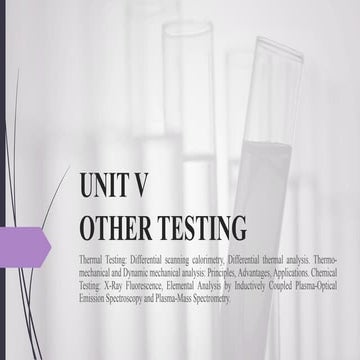 OML751 Testing of Materials_Unit V_Anna University