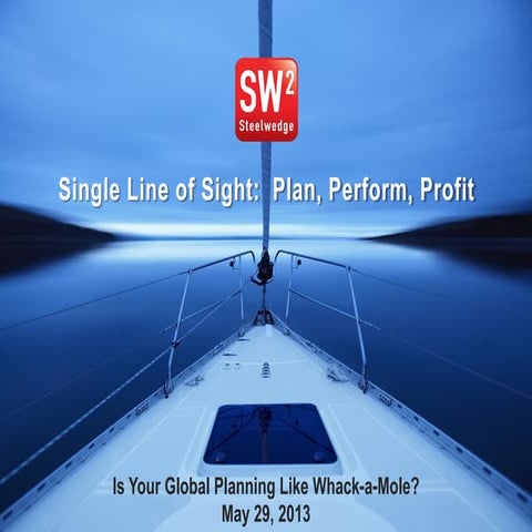 Is Your Global Planning Like Whack-a-Mole? [Part 1]