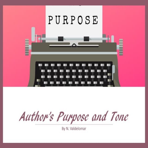 Tone and purpose