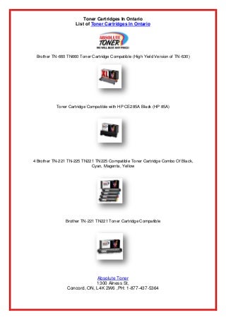 Toner cartridges in_ontario