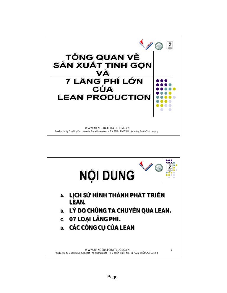 Sản xuất tinh gọn và 7 lãng phí của sản xuất - SlideShare