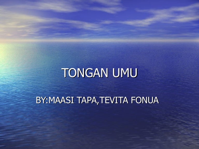 Tongan Umu Instructions