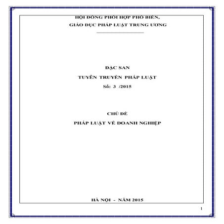 Luận văn: Tổng hợp kiến thức về pháp luật doanh nghiệp, HAY