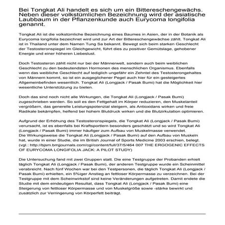 Bei Tongkat Ali handelt es sich um ein Bittereschengewächs. Neben