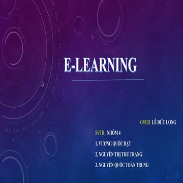 Tong quan ve e learning