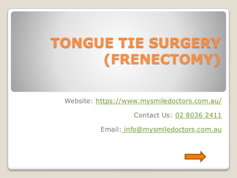 Tongue Tie Surgery Laser Frenectomy Cost Tongue Tie Sydney