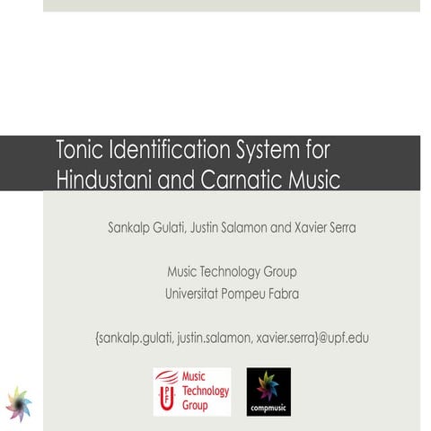 Tonic Identification System for Indian Art Music | PDF
