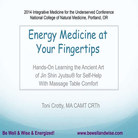 Energy Medicine at Your Fingertips: Hands On Learning the Ancient Art of Jin ...