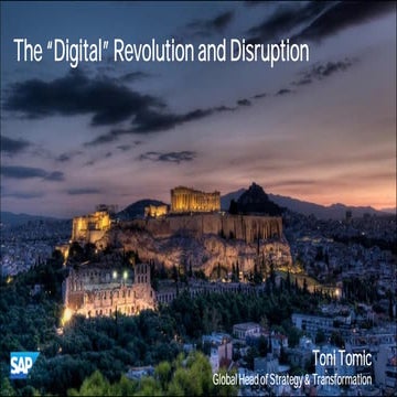 Toni Tomic, Global Head for strategy and transformation in Insurance, SAP