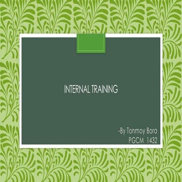 Internal training - Human Resource Management