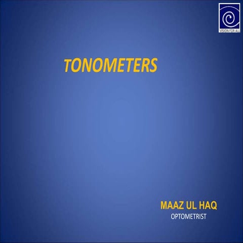 Tonometer ppt