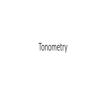 Tonometry