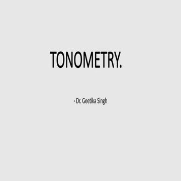 TONOMETRY. aplanation, non contact, tono pen etcpptx | PPTX
