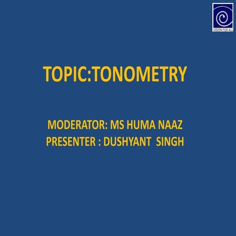 Tonometry ppt