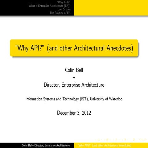 WatITis2013: Why API? (cpbell)
