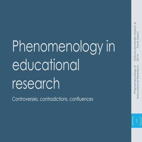 Phenomenology in educational research - Tone Saevi 