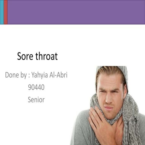 approch to patient with Sore throat