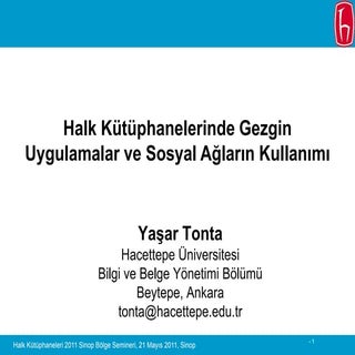 Halk kütüphanelerinde gezgin uygula...